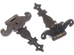 Conjunto De 2 Dobradiças Retrô Em Liga Zinco Para Portas Armários,