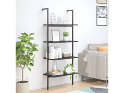 Vidaxl Unidade 4 Prateleiras Inclinada 64x35x152,5 Cm Preto