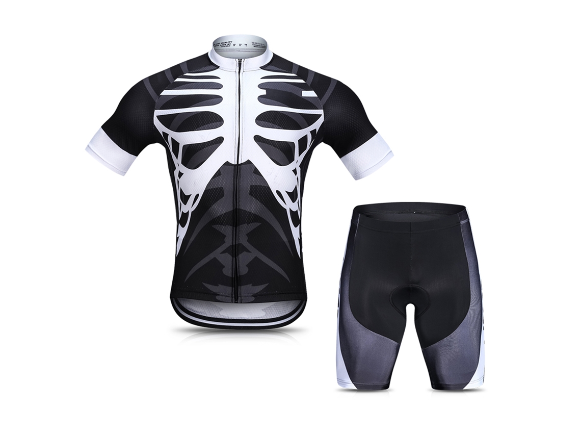 Conjunto de Camisa de Ciclismo Masculino com Short Manga Curta | S/MARCA