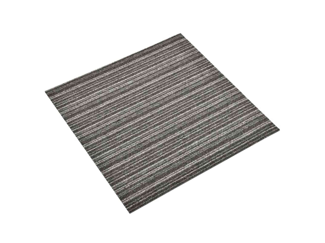 Vidaxl Tapete 20 Unid. Antracite Listrado 50 X 50 Cm