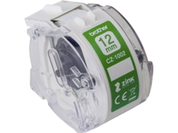 Rolo de Etiquetas Permanentes Brother Cz1002 12 Mm X 5 M Papel Branco