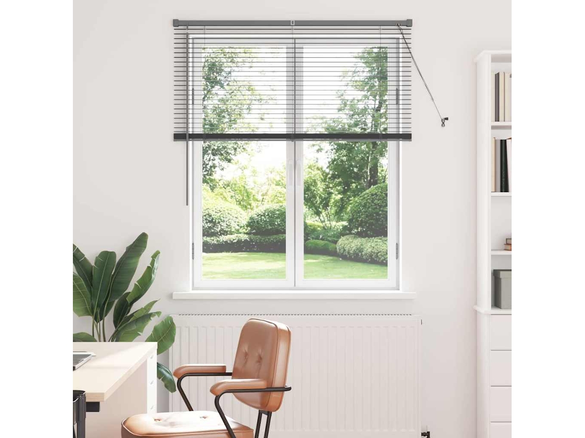 Vidaxl Persianas Venecianas Cinzento-escuro 130 X 115 Cm Alumínio
