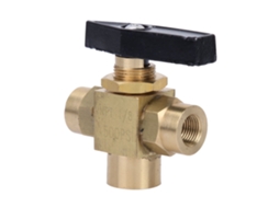 Válvula De Esfera De Latão 1500psi 3 Vias Laxiscreed Para Alta Pressão