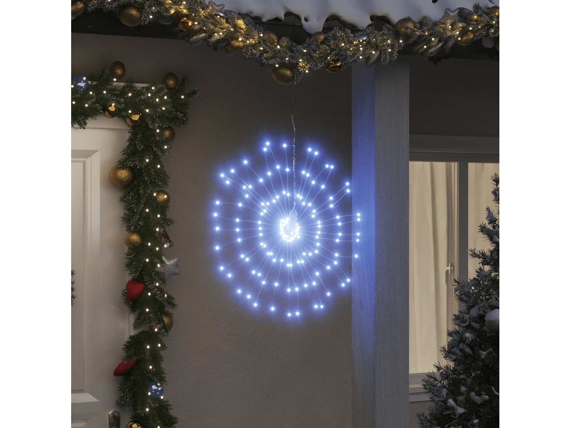 Vidaxl Iluminações Estrelares Natal 140 Leds 4 Pcs 17 Cm Branco Frio