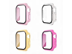 Capa Protetora para Apple Watch S10 com Marca CZHHMART (41 Mm) Pc e vidro temperado 4 unidades