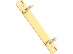 Espátula para macarrão Supvox com anéis redondos de metal dourado, mecanismo de corrente removível, tamanho A7, 2 furos, ideal para