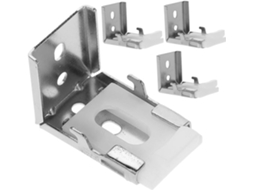 Conjunto De 4 Peças Para Persianas Verticais E Acessórios Janelas, Fixador Em Liga De Alumínio Prateado, Fácil