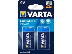 9V 6Lr61 Pilhas Alcalinas VARTA Longlife Power X 2