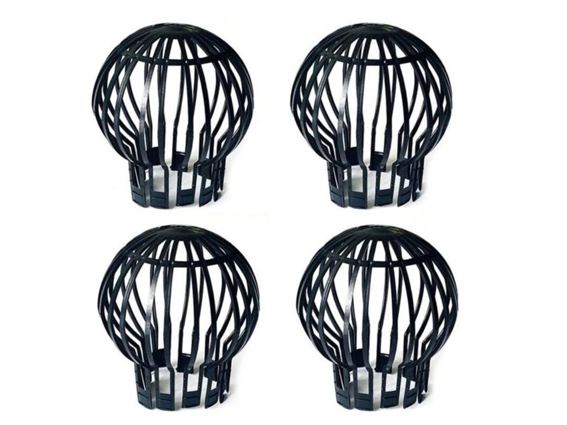 4 Filtros de Calha, Ralo de Piso em Tela Plástica Preta AQUAFORGE