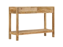 Vidaxl Mesa Consola C/ 2 Gavetas 110x35x75 Cm Madeira Mangueira Maciça