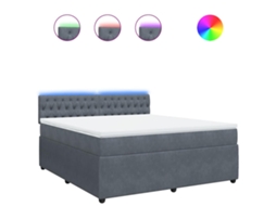 Box Spring Bed, Box Spring Beds Vidaxl Cinzeto Veludo (180 X 200 Cm)