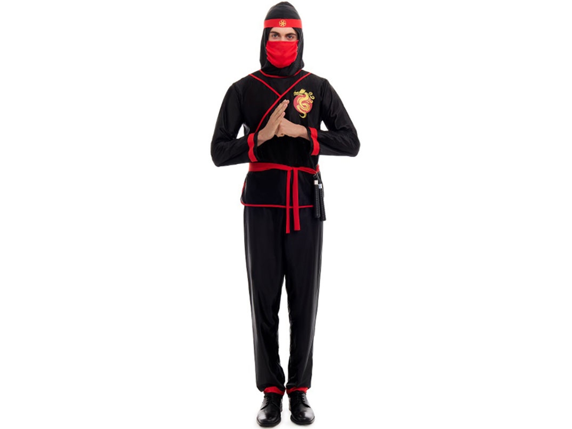 Fato de dragão ninja masculino