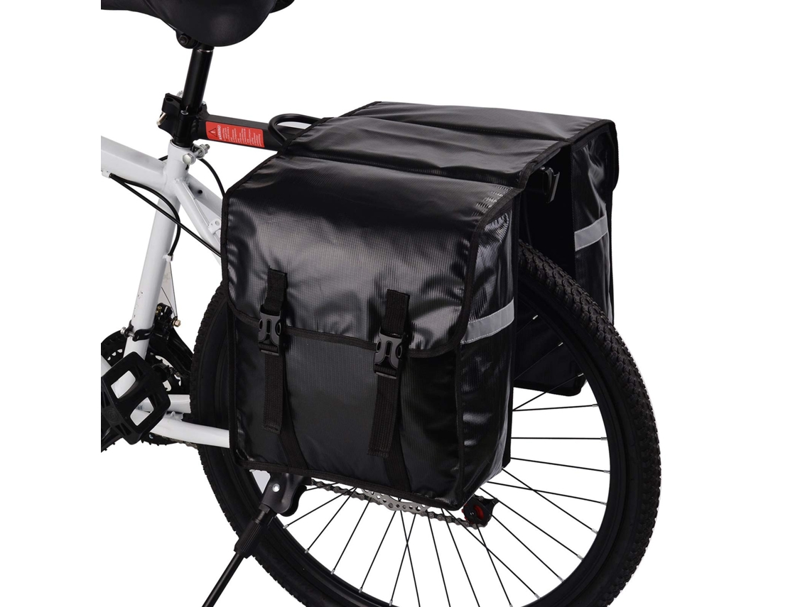 Bolsas Duplas Para Bicicleta Bolsas Impermeáveis Para Bicicleta Na Parte Traseira Com Capa De Chuva E Faixa Refletiva Slowmoose