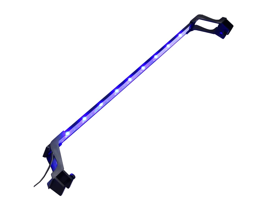 Vidaxl Lâmpada De Aquário Led Com Braçadeiras 75-90 Cm Azul E Branco