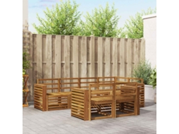 Vidaxl Conjunto De Sofás Para Exterior 7 Unid. Natural Poliéster