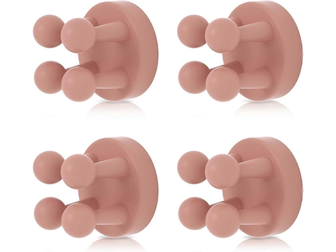 Suporte Escova Dentes Parede Autoadesivo Gancho Silicone 4 Unidades Banheiro