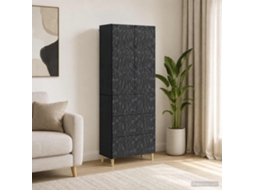 Vidaxl Conjunto De Gabinete 2 Unid. 66 X 34,5 X 90 Cm Preto