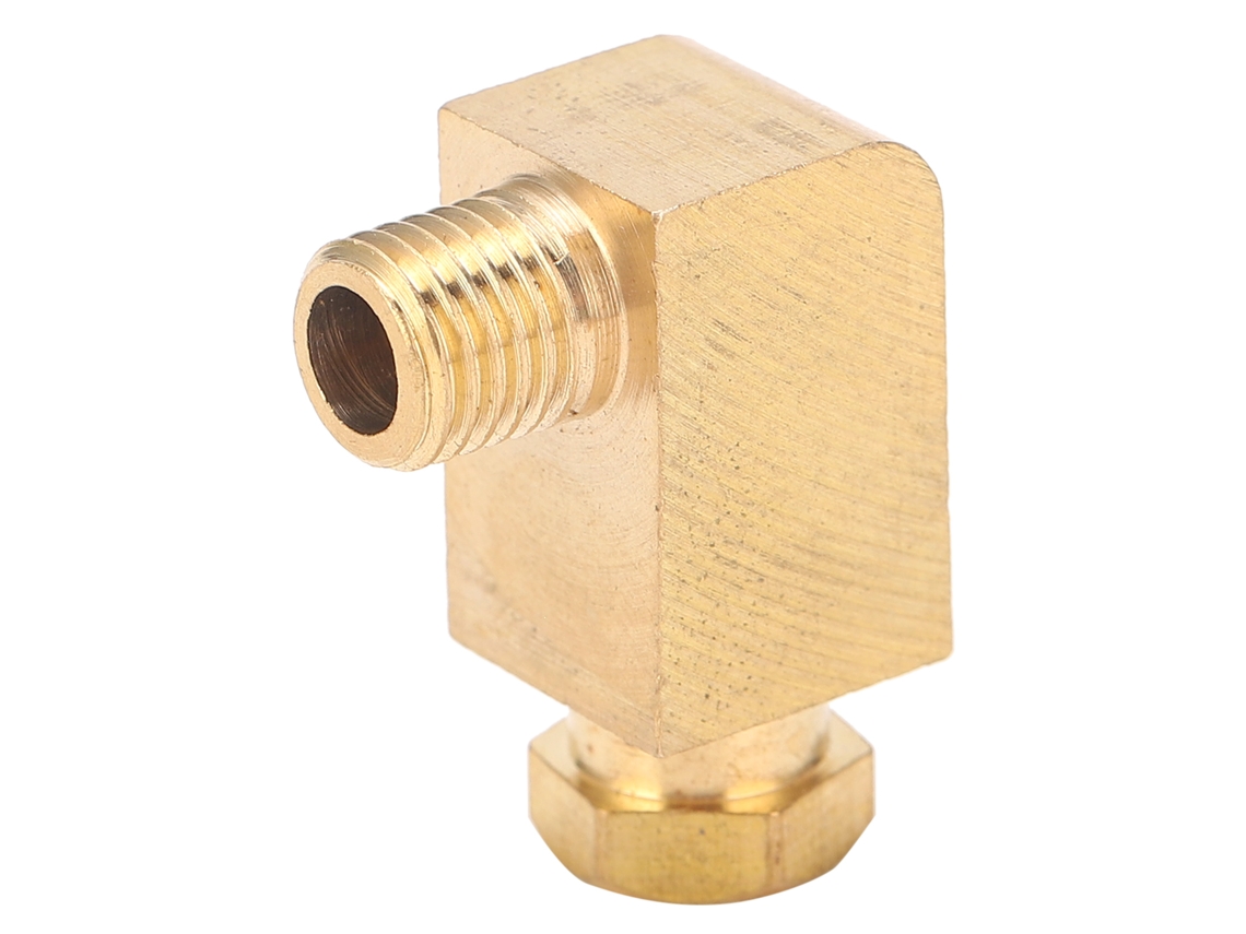 Codo De 90 Graus De Latão Com Compressão Para Tubo, Conector Adaptador Para Sistema De Lubrificação De Óleo Pl608 6mm/0.24in M8 X 1