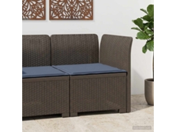 Vidaxl Sofá De Jardim 1 Lugar Com Almofada Look Rattan Pp