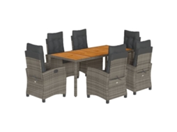 Garden Dining Set, Garden Dining Sets Vidaxl Cinzeto Rattan / Vime (190 Cm Table Length)