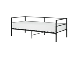 Cama de estilo industrial BELIANI Battut de Ferro Preto 93x206x75