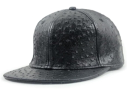 Boné de Beisebol Estilo Trucker, Hip Hop, Ajustável, com Luzes, Cor Lisa, em Couro Pu, Longo Hipster,