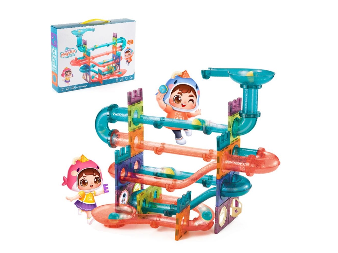 Ats brinquedo de Blocos de Construção Magnéticos 107 Peças, Blocos Magnéticos Coloridos, Brinquedos Educatsivos para Crianças