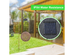 Lâmpada Solar Peacock 2pcs 0.04W LED IPX4 Bateria 600mAh Jardim Pátio Balcony | S/MARCA