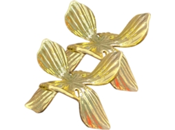 Suporte Para Exibição De Bola Cristal Dourada Em Metal, Formato De Folha, Base Triangular Para Festivais E Festas