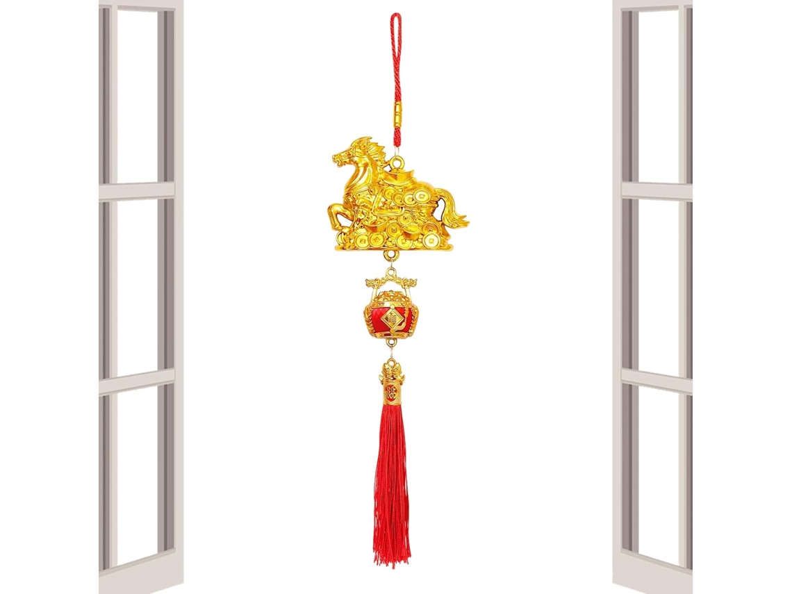 Decoração De Cavalo Dourado 3d | Decorações De Franjas Para Festa Da Sorte Na Primavera