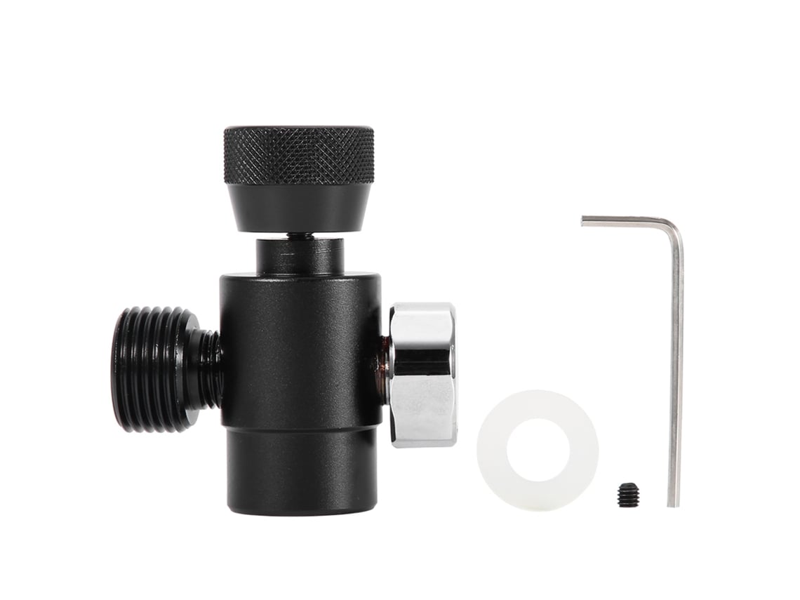 Adaptador de recarga de Co2 com medidor, para tanque cilindro Sodastream, preto | S/MARCA