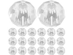 200 Peças De Contas Redondas De Vidro Transparente De 6 Mm