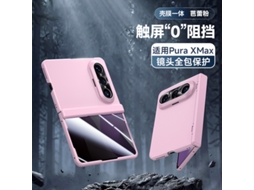 Capa Para Celular (rosa Anti-espionagem Para Huawei Pura X Max) Com Textura Semelhante À Pele, Acabamento Oleoso E Dobradiça Com Mola.