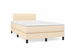 Box Spring Bed, Box Spring Beds Vidaxl Creme Tecido (120 X 200 Cm)
