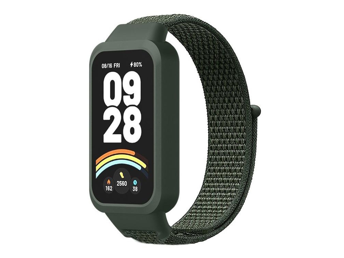 Capa para Xiaomi Smart Band 9 Active / Redmi Band 3 com Nylon Verde Exército XIAOMOYU