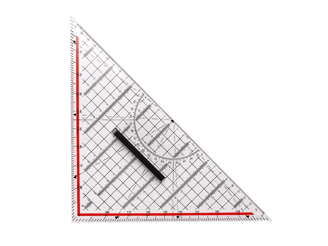 Régua Triangular De 30 Cm Para Desenho, Régua Multifuncional Para