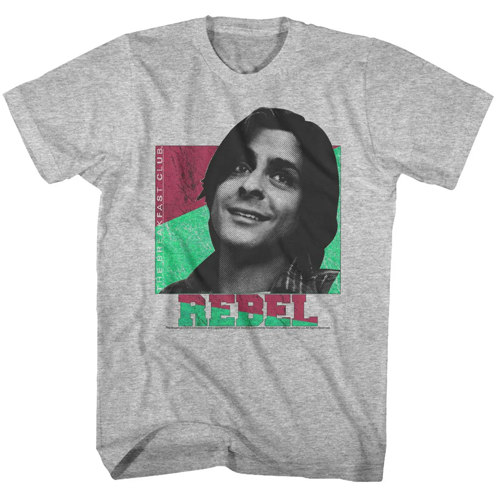 Unisex Adult T-shirt Rockinstone Breakfast Club Movie Criminal Heather Gray Sizexl