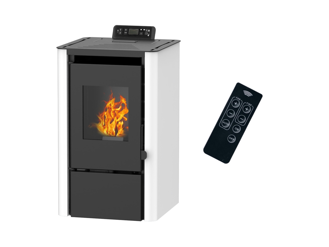 Salamandra A Pellets A Ar Anita 7,6 Kw Branco Sannover