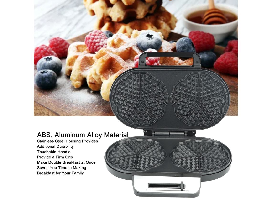 Máquina de Waffles 3 em 1 com Controle de Temperatura Ajustável e Tampas Antiaderentes LAXISCREED