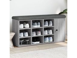 Vidaxl Banco Sapateira 102x32x50 Cm Derivados Madeira Cinzento Sonoma