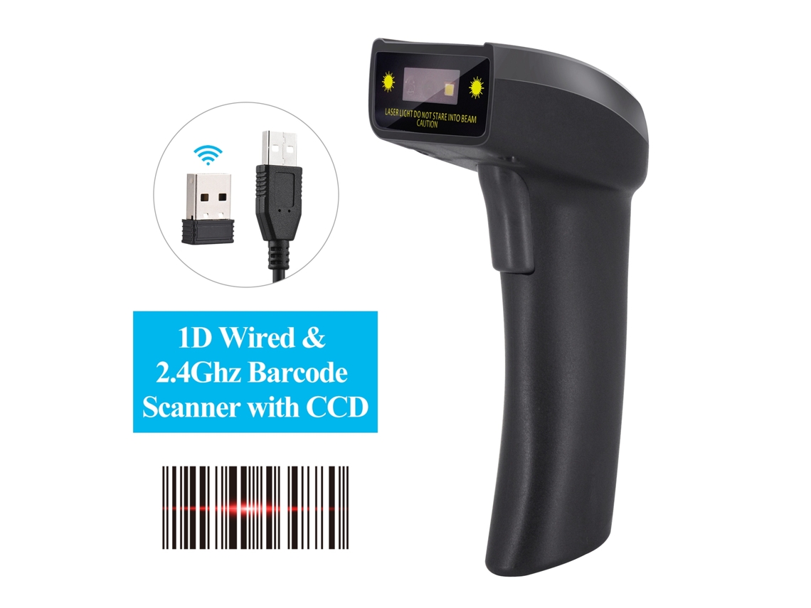 Leitor de Código de Barras 1d Manual e Automático com Conexão Usb e Sem Fio 2.4g