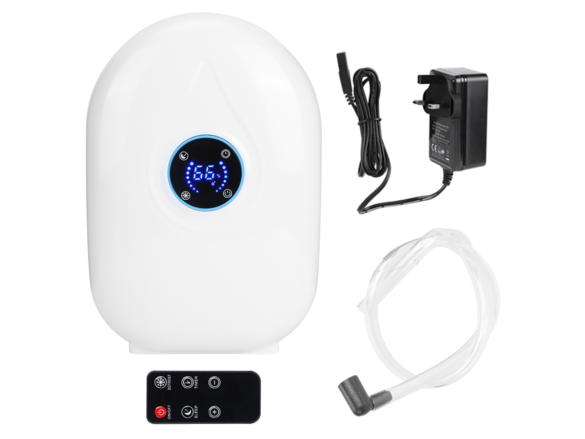 Mini desumidificador para casa, quarto e porão com controle remoto, 100-240 V, azul