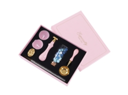 Kit de lacre de cera Yctze, design retrô, removível com lata de laca dourada, ideal para envelopes, convites, cartas e outros itens.