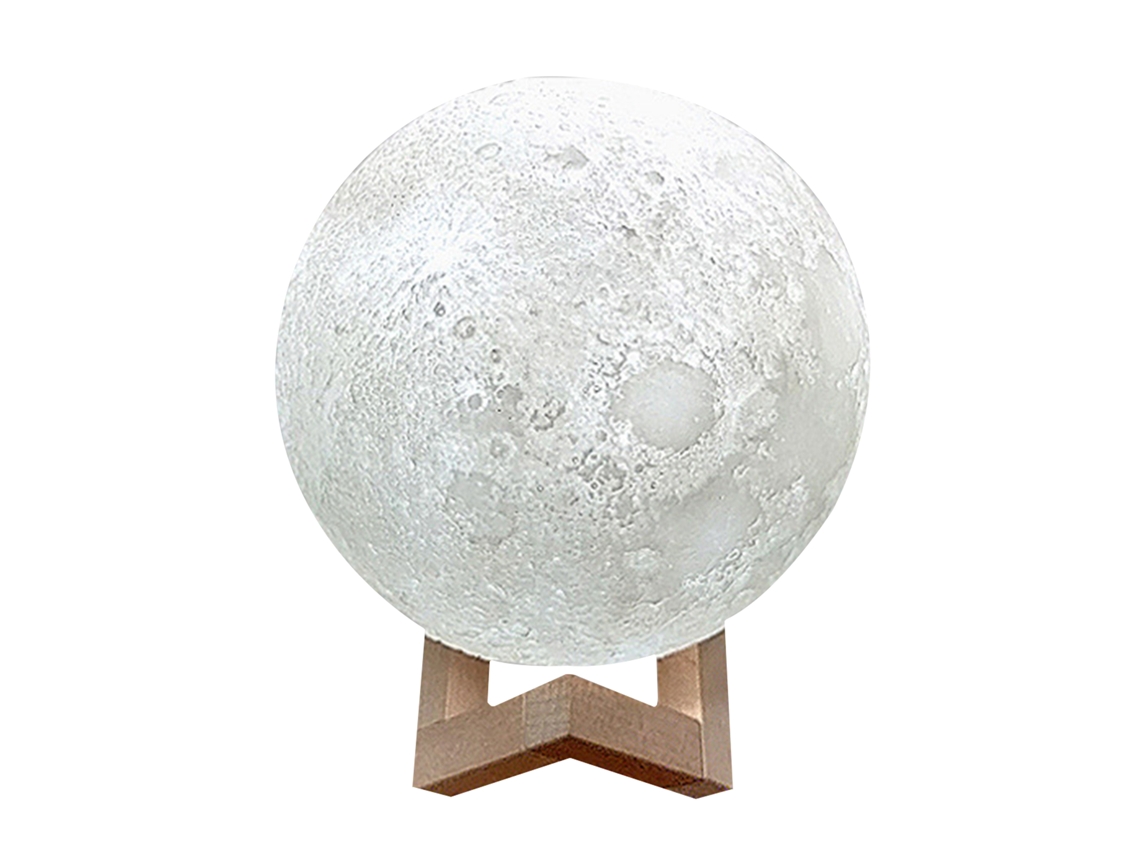 Mali lâmpada de Lua 3d Dimmable Touch Controle Luz Branca e Amarela Decorativa Infantil