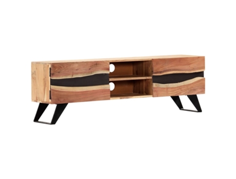 Móvel para TV em Madeira Maciça de Acácia 140X30X45 cm 2502069 MOBIKASA