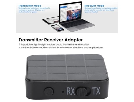 Adaptador de áudio Bluetooth PAL Multifuncional Bluetooth 5.0 Adaptador transceptor de áudio sem fio 2 em 1 saída de 3,5 mm VBESTLIFE
