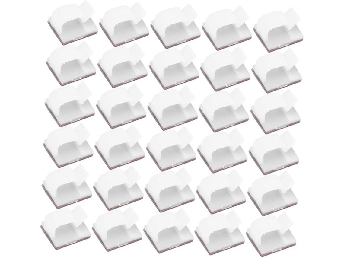 120 Clipes Adesivos Transparentes Para Organização De Cabos Gokoco