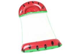 Espreguiçadeira Flutuante Em Formato Fatia De Melancia, Malha Respirável, Dimensões 150x70cm Para Piscina E Praia