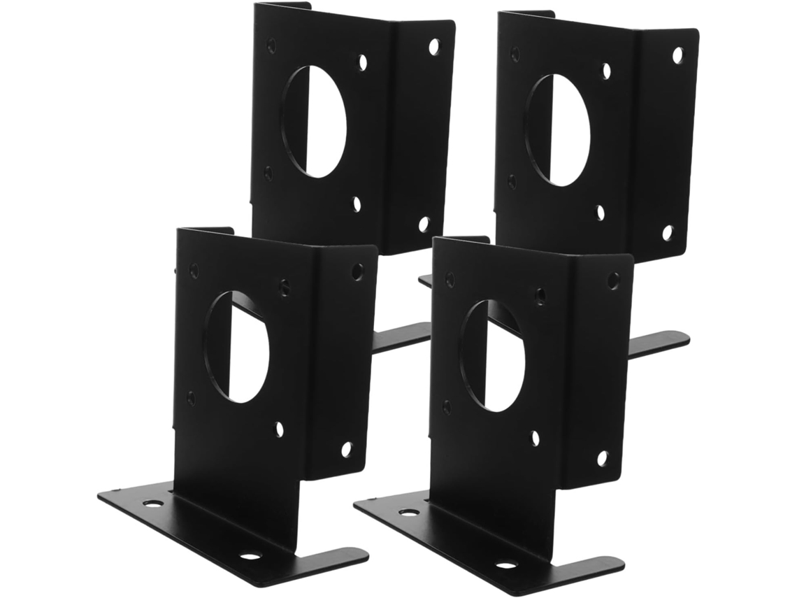 Yardenfun Conjunto De 4-bases Fixação Em Aço Inoxidável Resistentes Às Intempéries Para Instalação Pátios, Pérgolas E