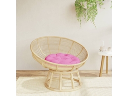 Vidaxl Almofadão Redondo Ø 60 X11 Cm Tecido Oxford Rosa